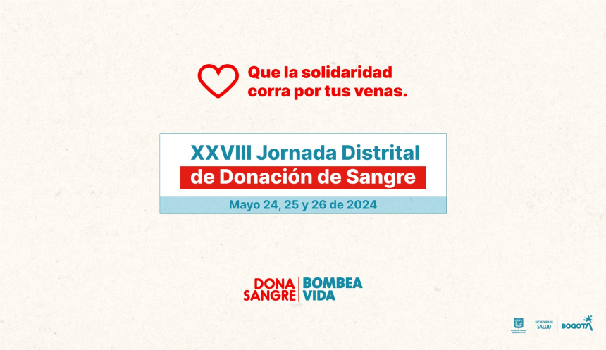Secretaría de Salud invita a participar en la XXVIII jornada masiva de donación de sangre​​