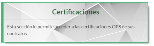 Tarjeta certificaciones siasur